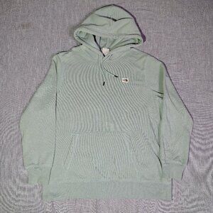 The North‎ Face Fleece Hoodie Womens Size XL Green Sage Brown Label Tag Stitched